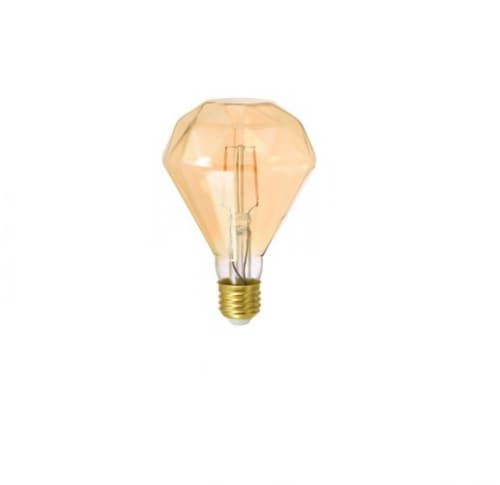 2W LED Diamond Shaped Decorative Bulb, E26, 150 lm, 2175K 