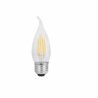 LEDVANCE Sylvania 5.5W Natural&trade; LED B10 Bulb, Bent Tip, 0-10V Dim, E26, 500 lm, 120V, 5000K, Clear