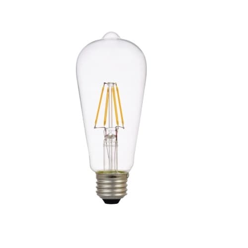 LEDVANCE Sylvania 5W Natural&trade; LED ST19 Bulb, 0-10V Dimmable, E26, 425 lm, 120V, 2700K