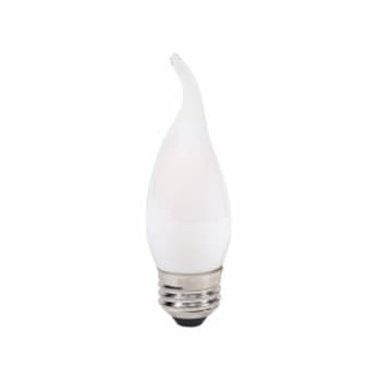 5.5W LED B10 Bulb, Flame Tip, Dimmable, E26, 500 lm, 120V, 2700K, Frosted