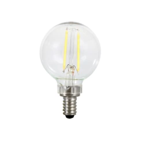 LEDVANCE Sylvania 4W LED G16.5 Bulb, Dimmable, E12, 350 lm, 120V, 2700K, Clear