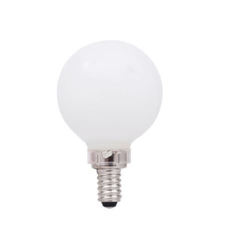 5.5W LED G16.5 Bulb, Dimmable, E12, 500 lm, 120V, 2700K, Frosted