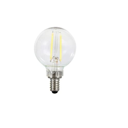 LEDVANCE Sylvania 4W LED G16.5 Bulb, Dimmable, E12, 350 lm, 120V, 5000K, Clear