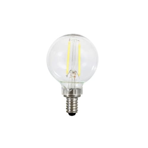 LEDVANCE Sylvania 5.5W LED G16.5 Bulb, Dimmable, E12, 500 lm, 120V, 2700K, Clear
