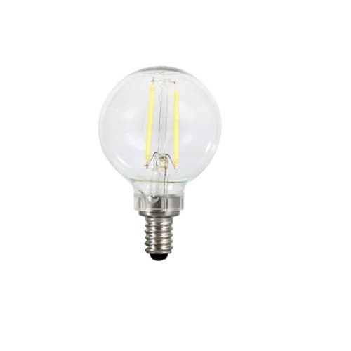 5.5W LED G16.5 Bulb, Dimmable, E12, 500 lm, 120V, 5000K, Clear