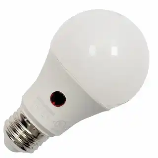 14W LED A19 Bulb, Dusk to Dawn, E26, 800 lm, 120V, 5000K, Plastic