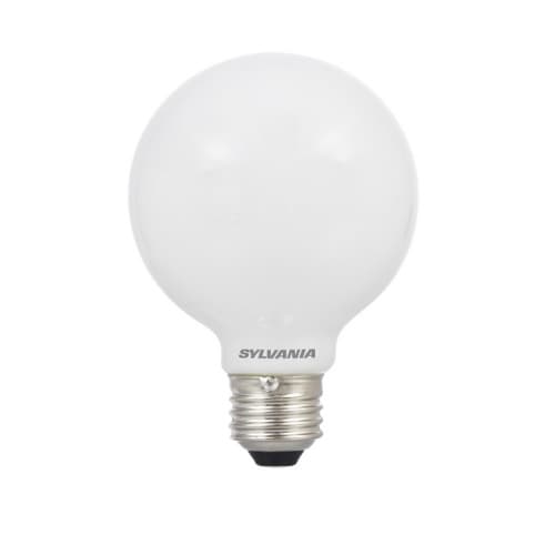 LEDVANCE Sylvania 8W TruWave LED G25 Bulb, Dimmable, E26, 800 lm, 120V, 2700K, Frosted