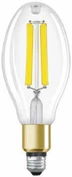 26W LED ED28 Filament Bulb, E26, 4000 lm, 120V-277V, 4000K, Clear