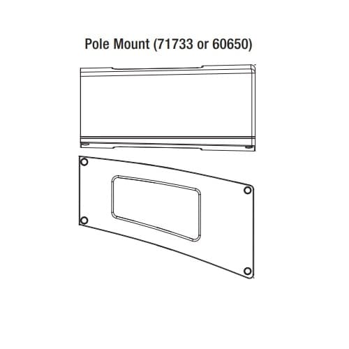 Pole Mount for Area Lights, White