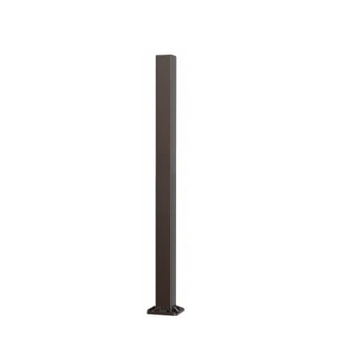 20-ft Square Straight Pole, 11 Gauge, 4-in Square, Bronze