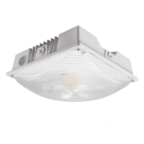 8-in 20W Canopy Light, Canopy, 2500 lm, 120V-277V, Selectable CCT, WHT
