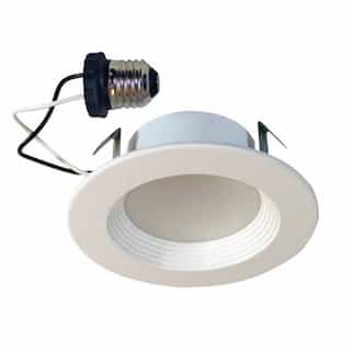 4-in 6W LED Baffle Reflector Downlight, Dimmable, E26, 500 lm, 120V, Selectable CCT