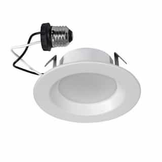 4-in 8W LED Downlight, Smooth, 650 lm, 120V, Selectable CCT