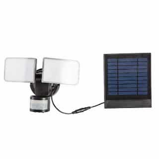 Solar Powered Security Light w/ Sensor, 2-Head, 1000 lm, 5000K