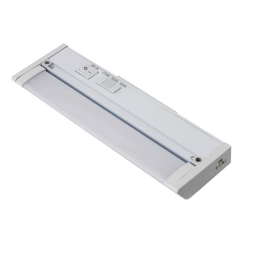 10-in 6.5W Undercabinet Light, 450 lm, 120V, Selectable CCT, White