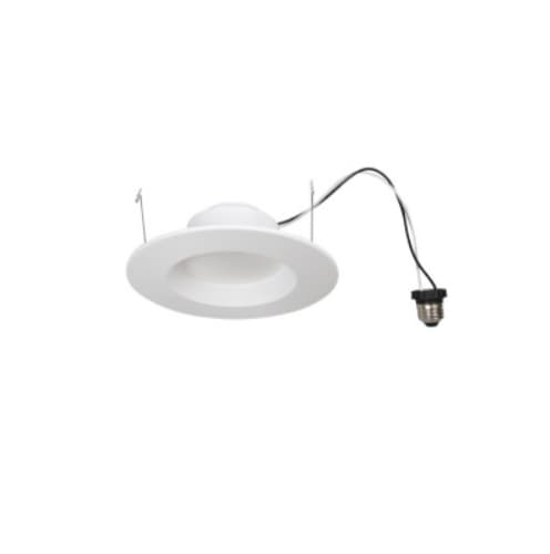 4-in 9W LED Downlight, Smooth Reflector, Dimmable, E26, 600 lm, 120V, 2700K