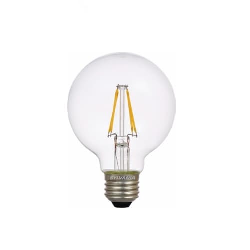 LEDVANCE Sylvania 4.5W Filament LED G25 Bulb, 40W Inc. Retrofit, Dim, E26, 450 lm, 120V, 2700K