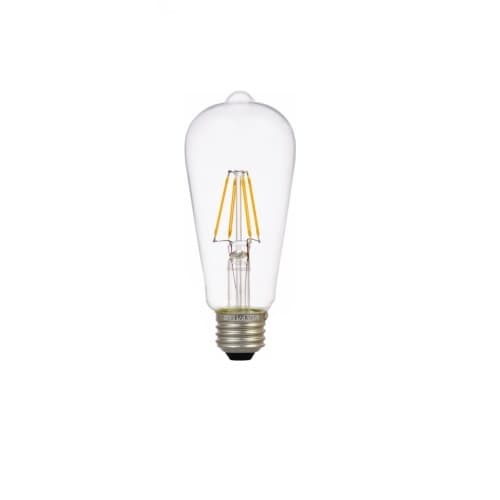 4.5W Filament LED ST19 Bulb, 40W Inc. Retrofit, Dim, E26, 450 lm, 120V, 2700K