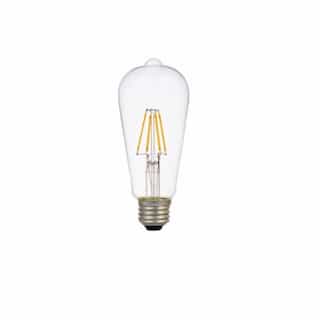 LEDVANCE Sylvania 4.5W Filament LED ST19 Bulb, 40W Inc. Retrofit, Dim, E26, 450 lm, 120V, 2700K