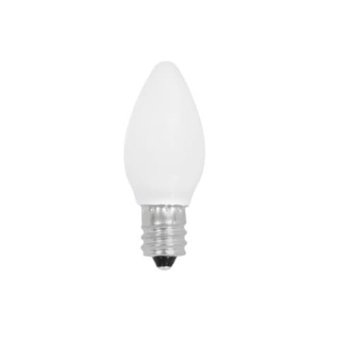 LEDVANCE Sylvania 1W LED C7 Bulb, 5W Hal. Retrofit, E12, 30 lm, 120V, 3000K, Frosted