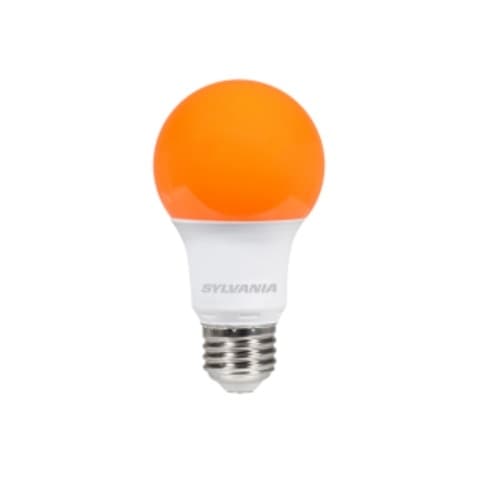 LEDVANCE Sylvania 8.5W Orange LED A19 Bulb, E26 Base, 120V