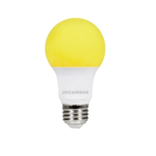 LEDVANCE Sylvania 8.5W LED A19 Bulb, E26, 120V, Yellow
