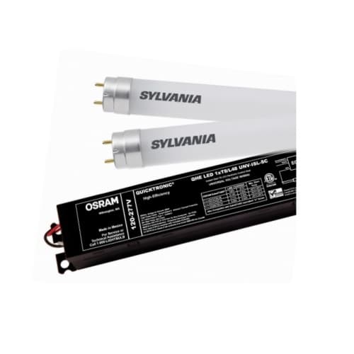 LEDVANCE Sylvania Quicktronic LED T8 Universal Voltage System, Normal Power, 1 Tube