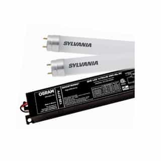 LEDVANCE Sylvania Quicktronic LED T8 Universal Voltage System, Normal Power, 4 Tube