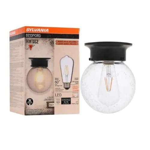 LEDVANCE Sylvania 4-In 6.5W LED ST19 Globe Bulb, 900 lm, 120V, 3000K
