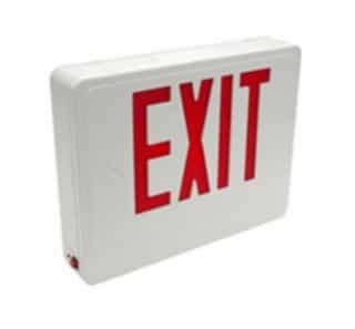 LED Emergency Exit Sign, White Housing w/Red Letters