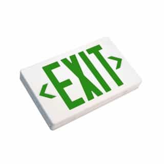 TCP Lighting LED Emergency Exit Sign, Double Face, Compact, 120V-277V , Green