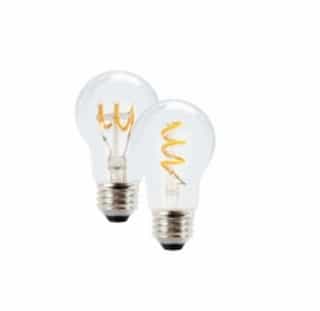 TCP Lighting 3W LED A15 Bulb w/ Vertical Filament, Dimmable, E26, 200 lm, 120V, 2700K, Clear