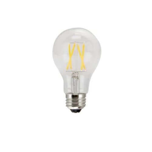 8W LED A19 Bulb, Dimmable, E26, 800 lm, 120V, 2400K, Clear