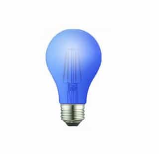 8W LED A19 Bulb, Dimmable, E26, 120V, Blue