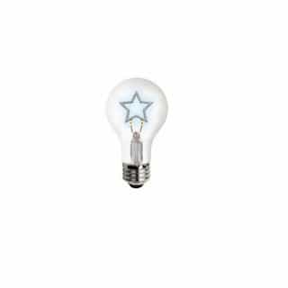 TCP Lighting 1.5W Star Shape LED A19 Bulb, Dimmable, Cool White
