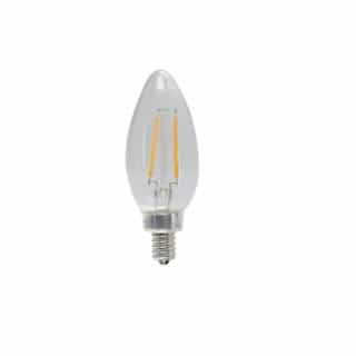 3W LED B11 Bulb, Dimmable, E12, 250 lm, 120V, 2700K, Frosted
