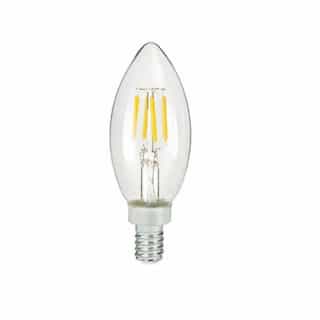 3W LED B11 Bulb, Dimmable, E12, 250 lm, 120V, 3000K, Clear