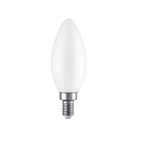 3W LED B11 Bulb, Dimmable, E12, 250 lm, 120V, 3000K, Frosted