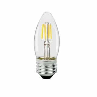 3W LED B11 Bulb, Dimmable, E26, 250 lm, 120V, 4000K, Clear