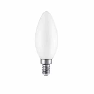 4W LED B11 Bulb, Dimmable, E12, 300 lm, 120V, 3000K, Frosted