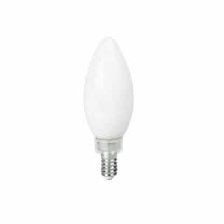 TCP Lighting 4W LED B11 Bulb, Torpedo Tip, E12, 250 lm, 120V, 1800K-2700K, Frosted
