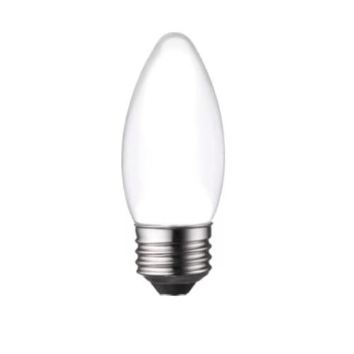 5W LED B11 Bulb, Dimmable, E26, 500 lm, 120V, 2400K, Frosted