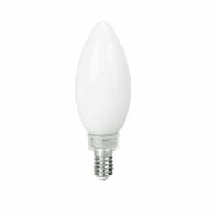 TCP Lighting 5W LED B11 Bulb, Dimmable, E12, 500 lm, 120V, 2700K, Frosted