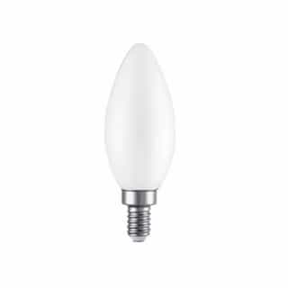 5W LED B11 Bulb, Dimmable, E12, 500 lm, 120V, 3000K, Frosted