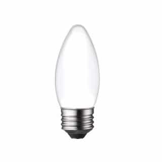 5W LED B11 Bulb, Dimmable, E26, 500 lm, 120V, 3000K, Frosted