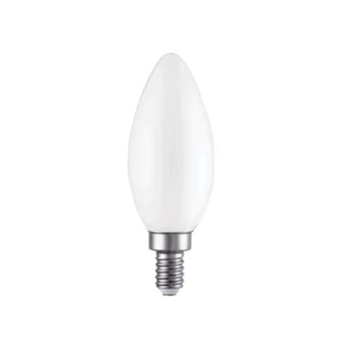 5W LED B11 Bulb, Dimmable, E12, 500 lm, 120V, 4000K, Frosted