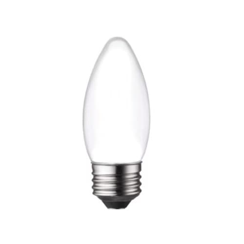 5W LED B11 Bulb, Dimmable, E26, 500 lm, 120V, 4000K, Frosted