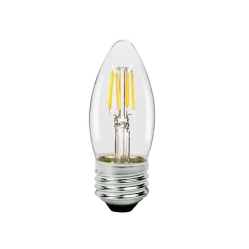 5W LED B11 Bulb, Dimmable, E26, 500 lm, 120V, 5000K, Clear