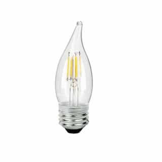 3W LED F11 Bulb, Dimmable, E26, 250 lm, 120V, 2400K, Clear