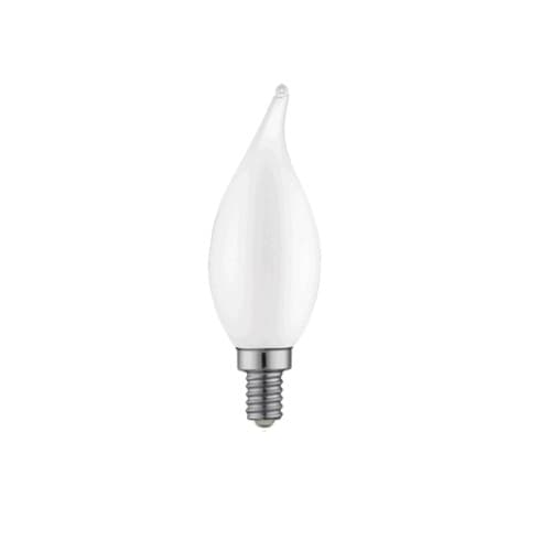 3W LED F11 Bulb, Dimmable, E12, 250 lm, 120V, 5000K, Frosted
